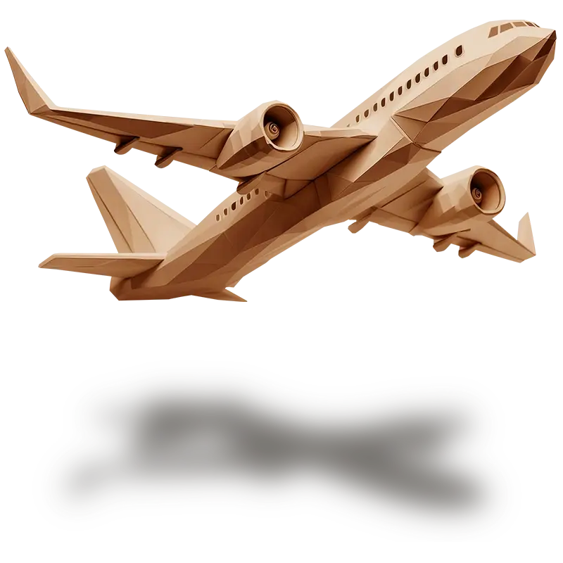 Illustration of a airplane for Shory Visit Visa for Agencies product. 