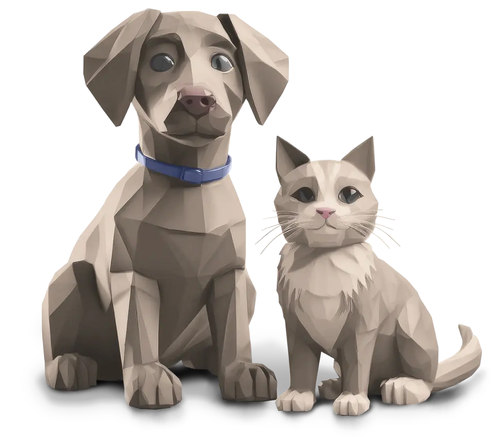 Illustration of a dog and cat, Now easily comparing pet insurance online with Instant quotes for dog or cat insurance are displayed for quick and convenient comparison only with Shory